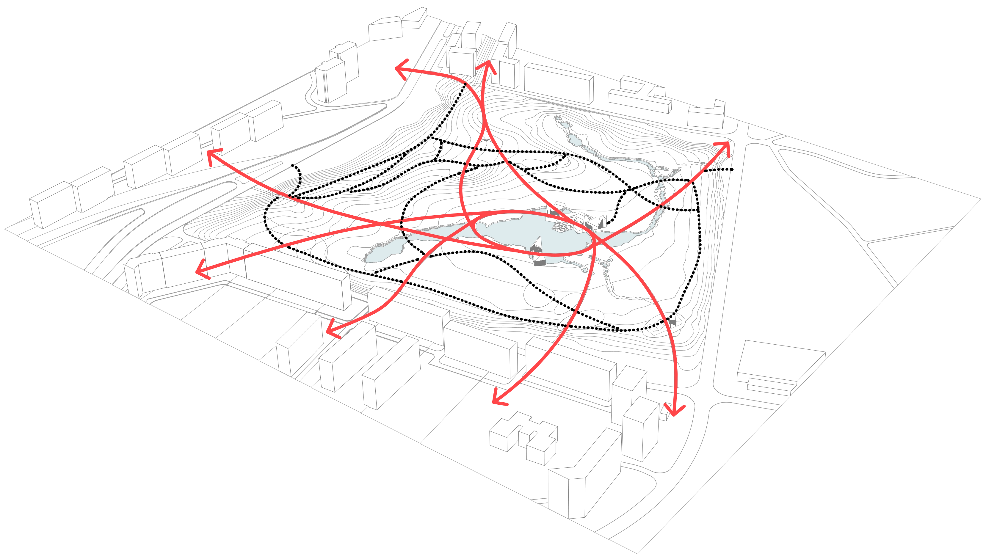 Design diagram 4 for Murmansk valley park, Murmansk, Russia.